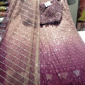 Lengha Choli Purple Ombré Indianwear